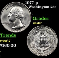 1977-p Washington Quarter 25c Grades GEM++ Unc