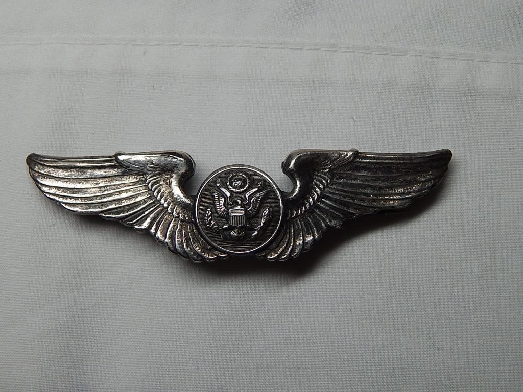 WWII Sterling Silver Army Air Corp Wings Utica 3"