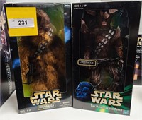 2 NIB STAR WARS CHEWBACCA FIGURES, 12"