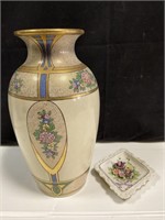 VTG Japanese Hand Painted Vase