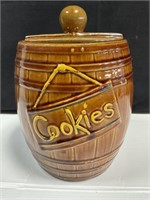 VTG 1950’s McCoy Pottery Barrel Cookie Jar