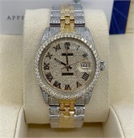 Rolex Men Datejust Diamond Watch 12 ct