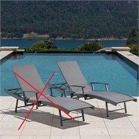 $470  SunVilla Sling Wave Chaise lounger, Adj. Arm