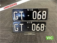 Victorian Number Plates GT 068