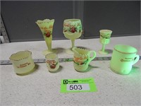 Collectible Custard glass souvenir pieces from Wis