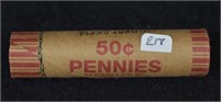 Roll of Lincoln Wheat Pennies