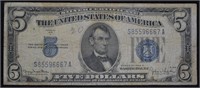 1934 D US $5 Silver Certificate