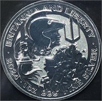 2024 1oz Britannia & Liberty Silver Coin Gem BU