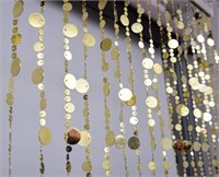 FlavorThings Gold Bubble Beaded Curtain 3' Wide x