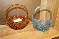 2 Glass Handled Baskets