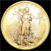 1907 $20 Gold Double Eagle UNCIRCULATED