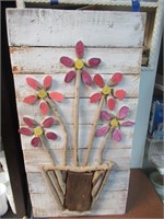 Wall Decor Wooden Flower Picture