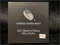 2015 MARCH OF DIMES PROOF SILVER DOLLAR