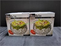 (2) Prodyne Dips On Ice Acrylic Dip Bowl, 2pc Set