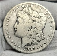 1897-S Morgan Silver Dollar F