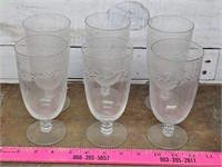 Vntg Fostoria 6" crystal goblets
