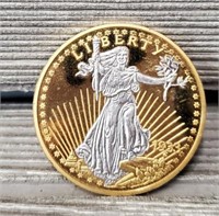 Gold & Silver Plated Walking Liberty - COPY