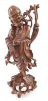 ASIAN CARVED BOXWOOD FIGURE