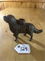 VINTGE 1900 CAST IRON ST. BERNARD DOG, "I HEAR A