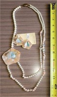 CUSTOM MADE MOTHER OF PEARL NECKLACE/EARRING SET