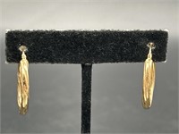 14 Kt Gold Hoop earrings total weight 2.3 g