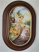 Framed German Collector Plate - Numbered 12" Tall