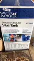 New Water Worker 20 gal Well Tank