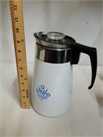 Vintage CorningWare 9 cup coffee pot with insert