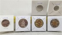 set of all 6 king charles circ coins