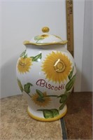 Sunflower Biscotti Jar