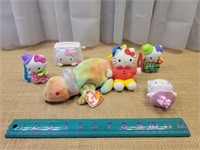 New Rainbow Chamelon Beanie Baby with Tags, Hello