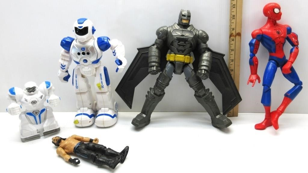 Action Figures,Batman,Spiderman,Smart Bots