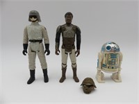 Star Wars Vintage Figures R2D2/Lando/AT-ST Driver