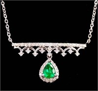 Afghanistan Emerald Necklace 18K Gold