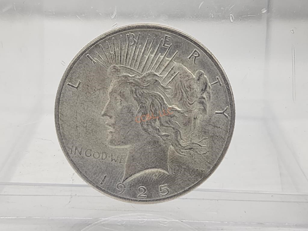 1925 US Peace Dollar 90% Silver Philidelphia Mint