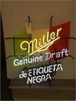 Miller Genuine Draft de Etiqueta Negra neon