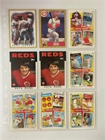 Lot of 9 Pete Rose Baseball Cards