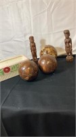 Wood items( hand carved couple) plus