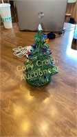 10” Ceramic Christmas Tree  ALL HAVE COLORED LIGHT