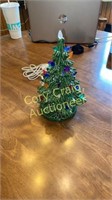 10” Ceramic Christmas Tree  ALL HAVE COLORED LIGHT