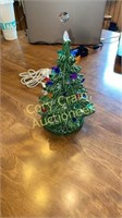 10” Ceramic Christmas Tree  ALL HAVE COLORED LIGHT