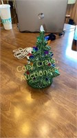 10” Ceramic Christmas Tree  ALL HAVE COLORED LIGHT