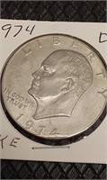 1974 D Eisenhower dollar coin