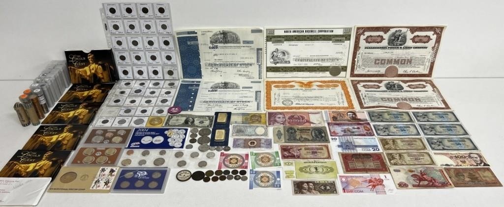 LOT OF ASSORTED COINS & COLLECTIBLES
