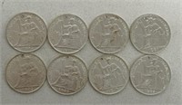 (8) 1937 20c SILVER COINS