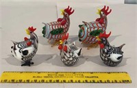 5 Lenox roosters