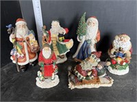 Lot of Santa figures