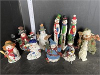 Lot of snowman figures