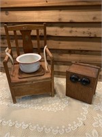 OLD PHONE & POTTY CHAIR