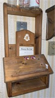 Handmade Pine Wall Mount Telephone Cabinet